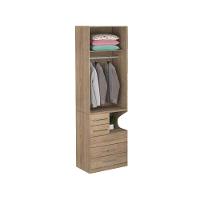 Guarda-roupa De 2 Portas Com Mesa De Cabeceira 1224 Esquerdo Castanho - 5