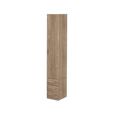 Guarda-roupa De 1 Porta Com 3 Gavetas 1232 Direito Castanho
