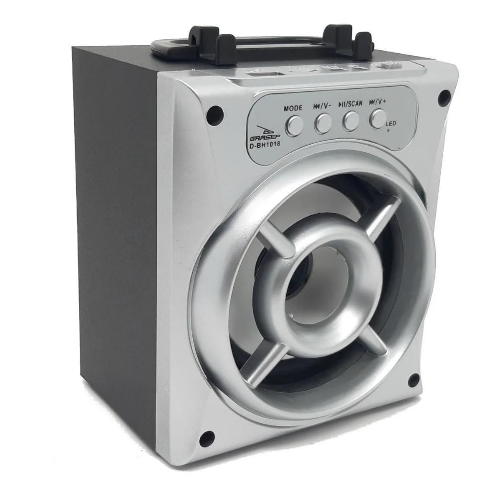 Caixa Som Portátil Bluetooth Mp3 Pen Drive Radio Fm 8w Aero - 1