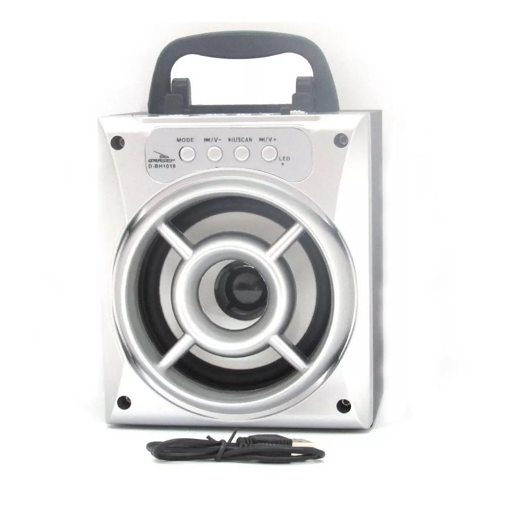 Caixa Som Portátil Bluetooth Mp3 Pen Drive Radio Fm 8w Aero - 2