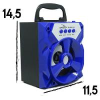 Caixa de Som Portátil Bluetooth Mp3 Usb Radio Fm Auxiliar 6w Bh1064 - Azul