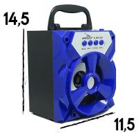 Caixa de Som Portátil Bluetooth Mp3 Usb Radio Fm Auxiliar 6w Bh1064 - Azul - 5