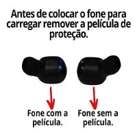 Fone De Ouvido Bluetooth Preto In-Ear P/ Redmi 10C - 6
