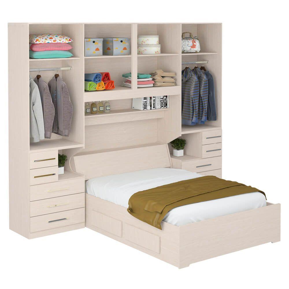 Dormitório Queen Size Completo 1223 Carvalho Claro - 7