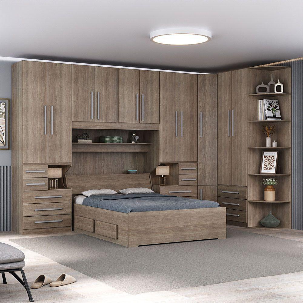 Dormitório Queen Size Completo 1344 Castanho - 8