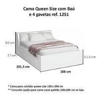 Dormitório Queen Size Completo 1344 Castanho - 2