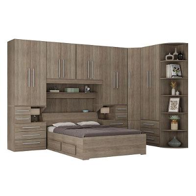 Dormitório Queen Size Sem Cama 1344s Castanho