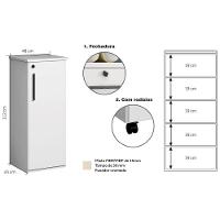 Sapateira 1 Porta Com Fechadura 5 Prateleiras 1421 Ilan San Remo - 4