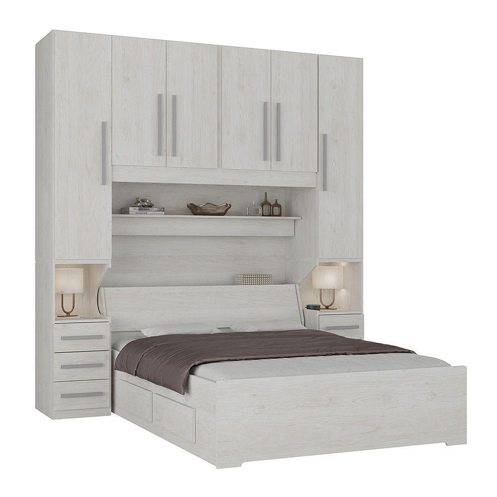 Dormitório Queen Size Sem Cama 1220s Carvalho Claro - 1