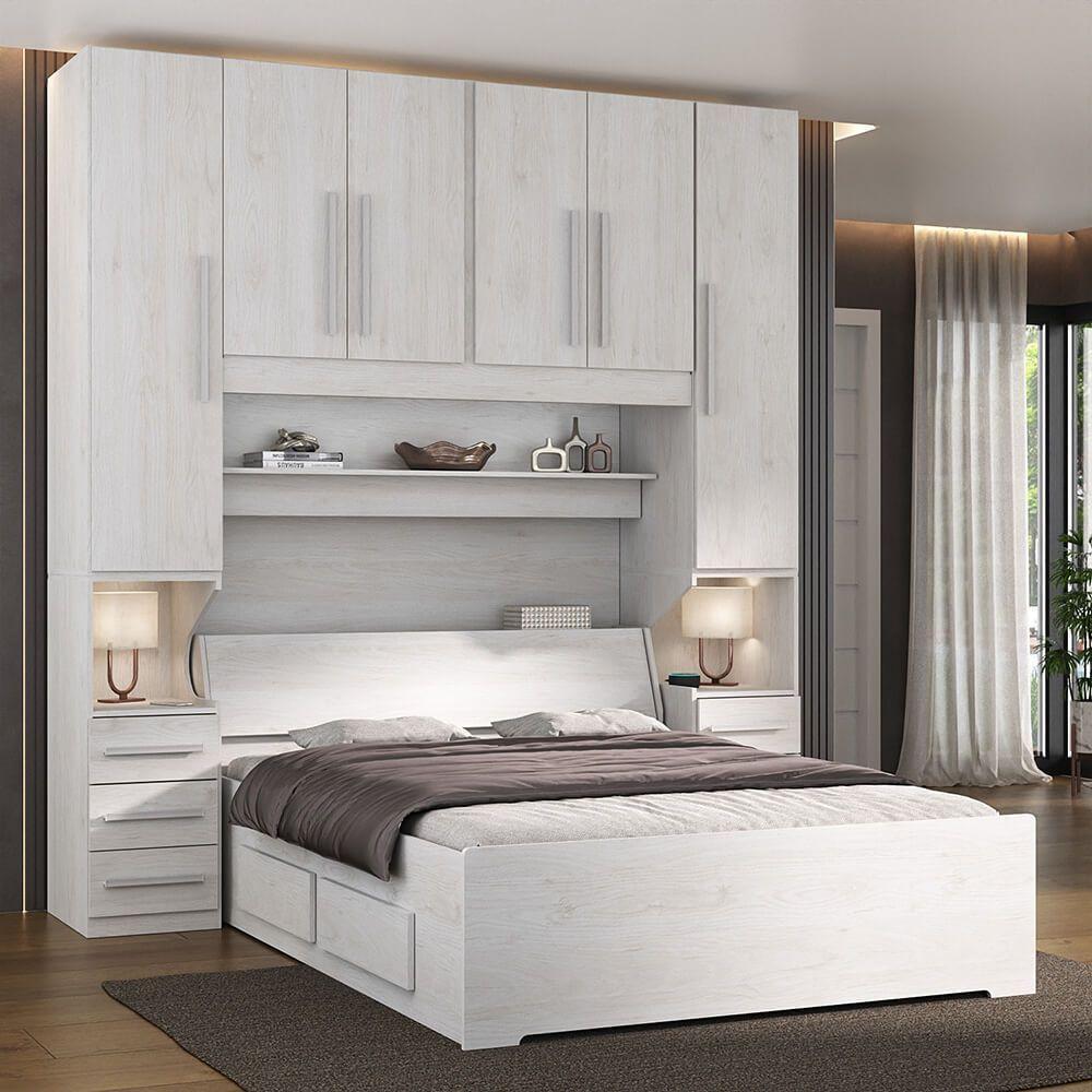 Dormitório Queen Size Sem Cama 1220s Carvalho Claro - 6