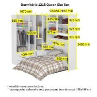 Dormitório Queen Size 1218 Direito Carvalho Claro - 3