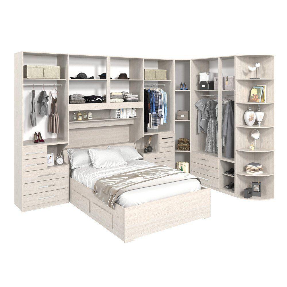 Dormitório Queen Size Completo 1222 Carvalho Claro - 3