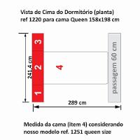Dormitório Queen Size Completo 1220 Carvalho Claro