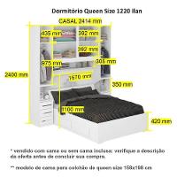 Dormitório Queen Size Completo 1220 Carvalho Claro - 5