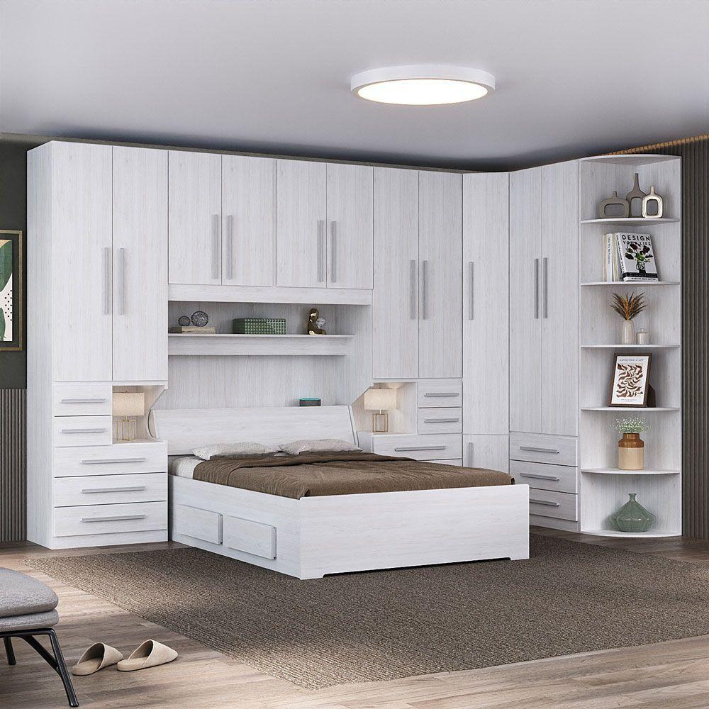 Dormitório Queen Size Completo 1344 Carvalho Claro - 7