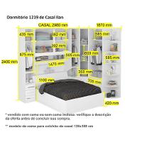 Dormitório De Casal Completo 1219 Castanho - 10