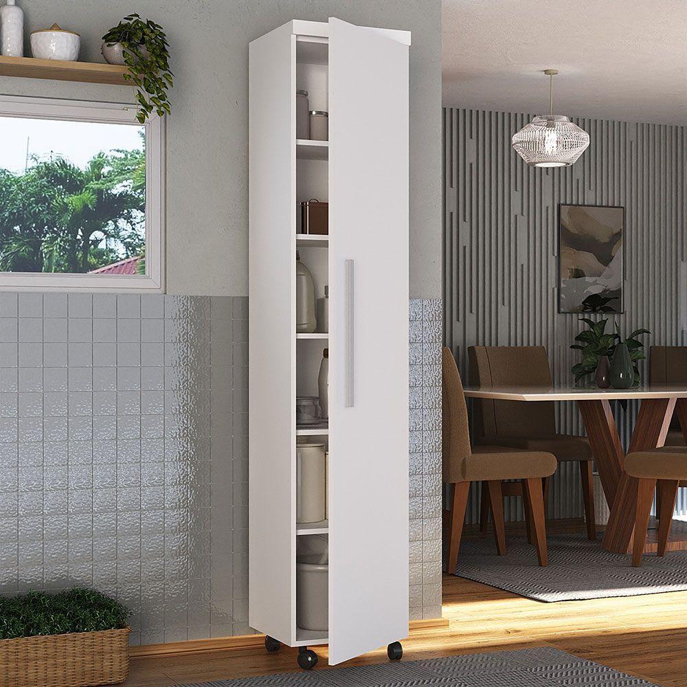 Armário Multiuso 1 Porta Com 5 Prateleiras 1402 Ilan Branco - 1