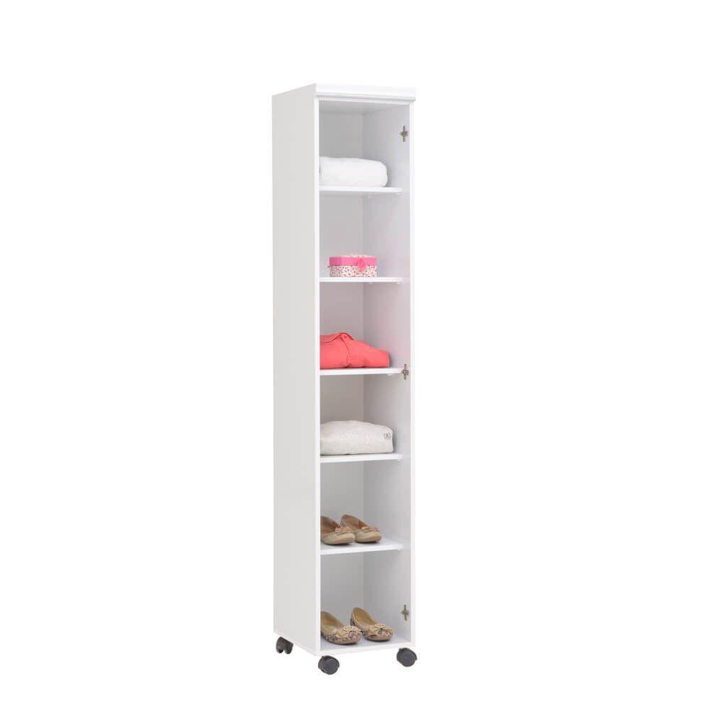 Armário Multiuso 1 Porta Com 5 Prateleiras 1402 Ilan Branco - 3