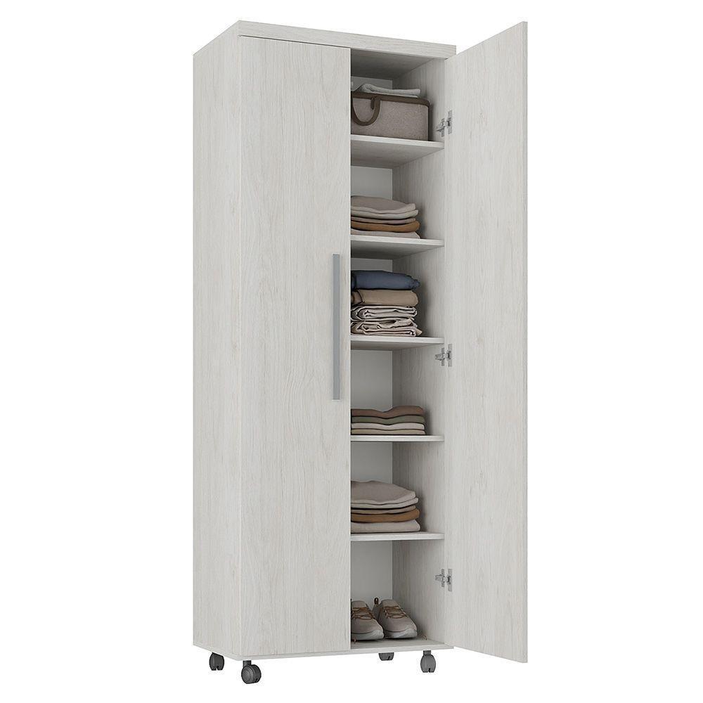 Armário Multiuso 2 Portas Com 5 Prateleiras 1305 Ilan Carvalho Claro - 1