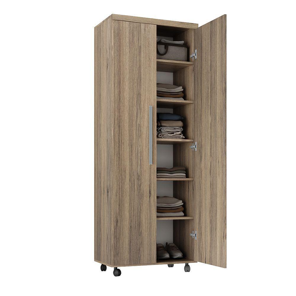 Armário Multiuso 2 Portas Com 5 Prateleiras 1305 Ilan Castanho - 1