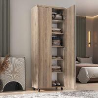 Armário Multiuso 2 Portas Com 5 Prateleiras 1305 Ilan Castanho - 2