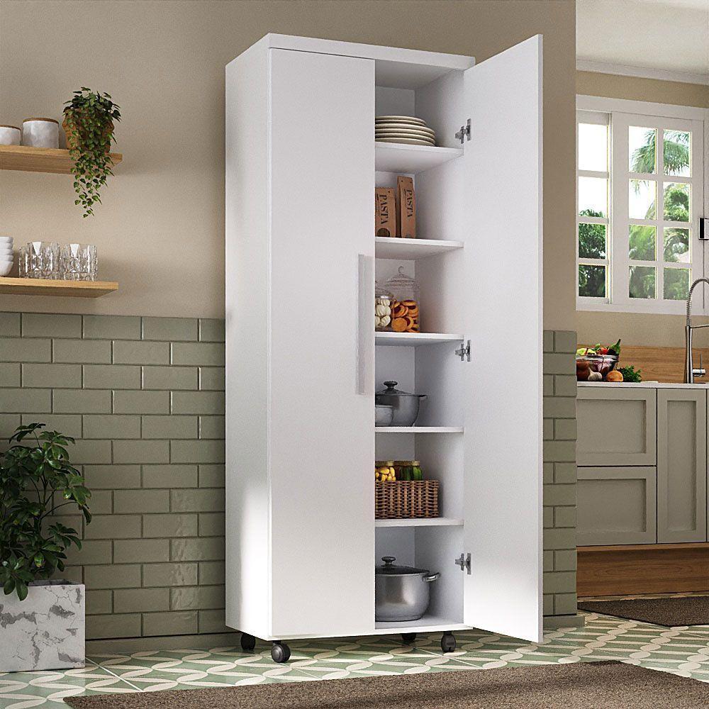 Armário Multiuso 2 Portas Com 5 Prateleiras 1305 Ilan Branco - 1