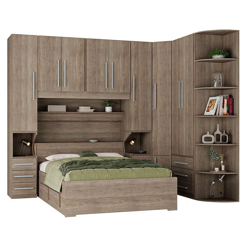 Dormitório Queen Size Completo 1219 Castanho - 1