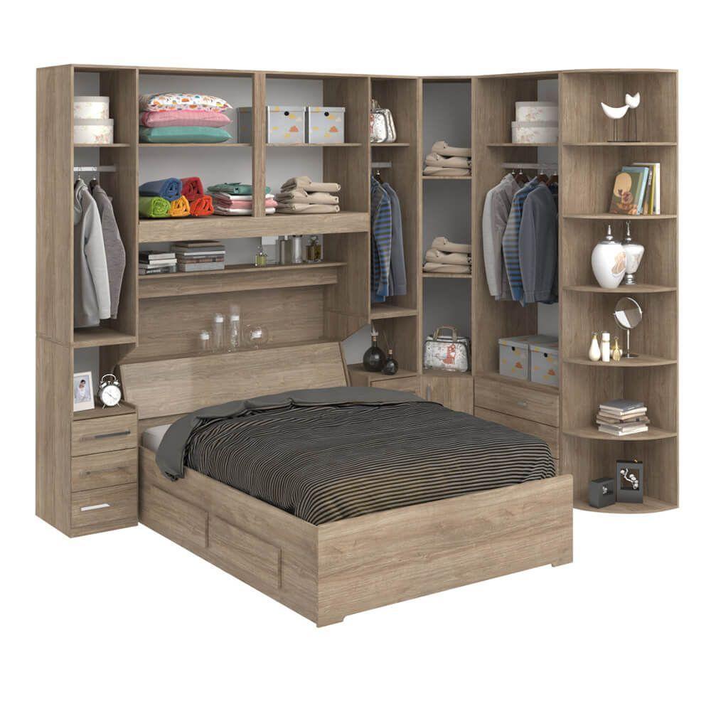 Dormitório Queen Size Completo 1219 Castanho - 5