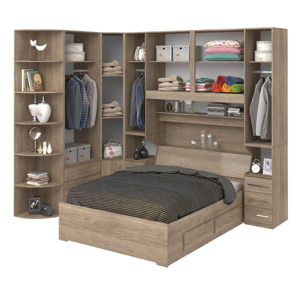 Dormitório Queen Size Completo 1219 Castanho - 7