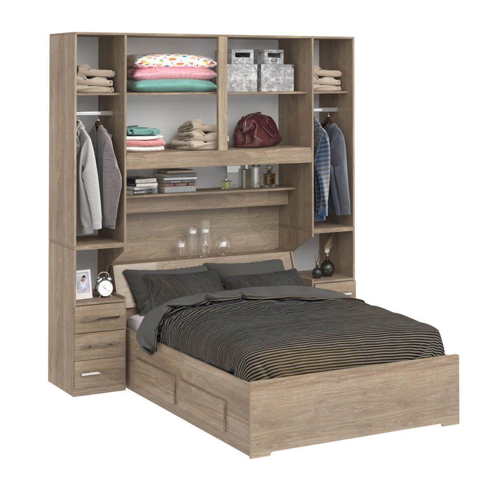 Dormitório Queen Size Completo 1220 Castanho - 5