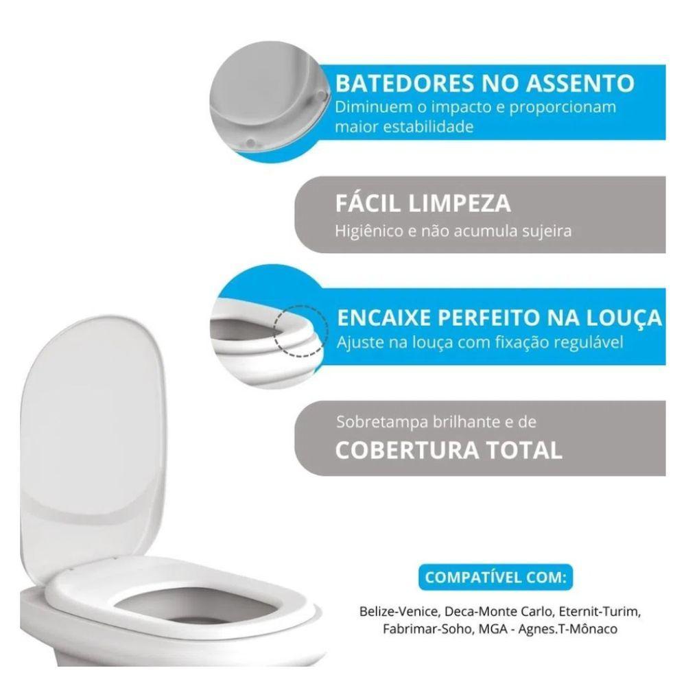 Assento Sanitário Classique Monte Carlo - Astra Branco - 2