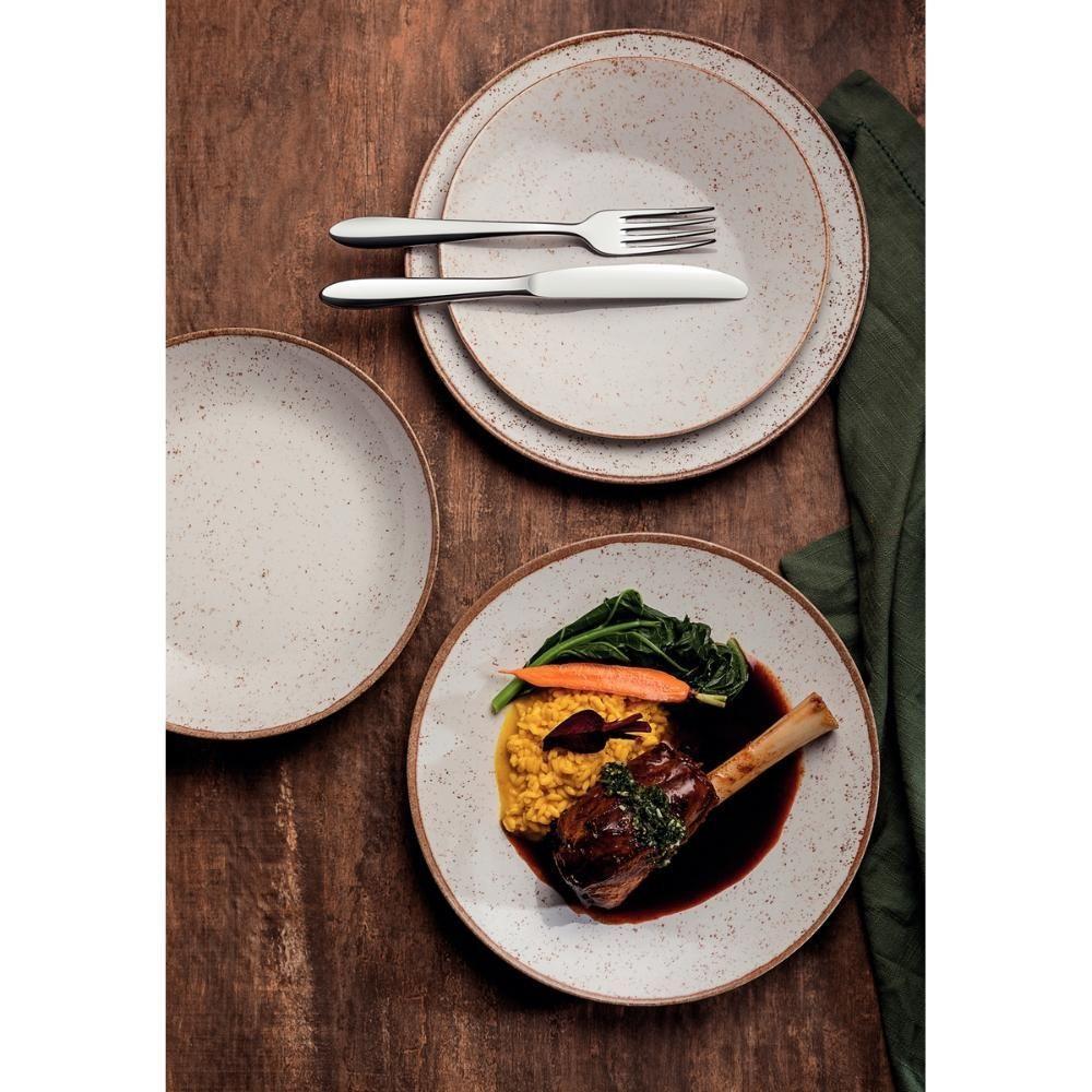 Jogo De Pratos Fundo 6 Peças Rústico 22 Cm Porcelana Decorada Tramontina - 2