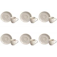 Conjunto De Xícara De Cafezinho Com Pires 06 Peças Bio Latte Porto Brasil - 1