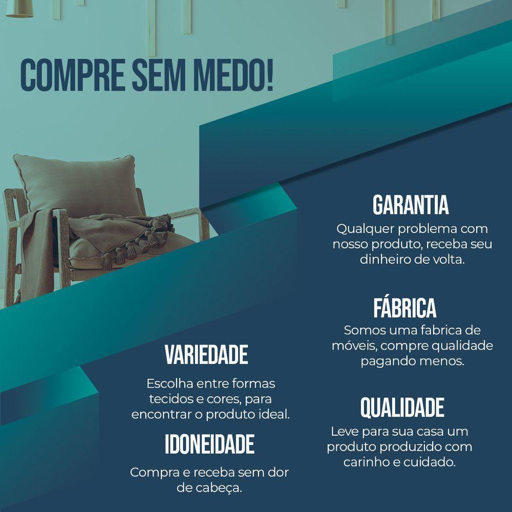 Kit 02 Poltronas Opala Para Sala Confortável Resistente Veludo Bege Azul Turquesa - 3