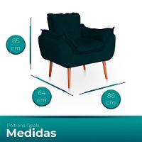 Kit 02 Poltronas Opala Para Sala Confortável Resistente Verde