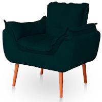 Kit 02 Poltronas Opala Para Sala Confortável Resistente Verde - 5