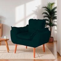 Kit 02 Poltronas Opala Para Sala Confortável Resistente Verde - 6