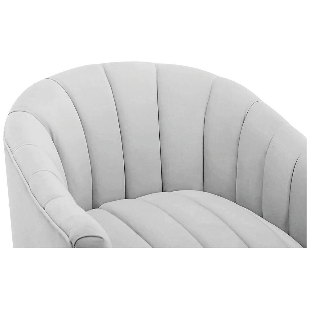 Kit 02 Poltronas Decorativas Senna Linho Cinza Claro - 2