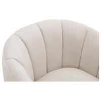 Poltrona De ativa Sala De Estar Mavie Base De Ferro Preto Linho Móveis Bege - 7