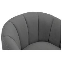 Kit 2 Poltronas Decorativas Sala De Estar Recepção Mavie Base De Ferro Preto Linho Adj Decor Cinza Escuro