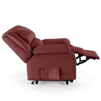 Poltrona Do Papai Reclinável Pietra Elevação Lift Elétrico Fh9 Pu Vermelho Mpozenato - 5