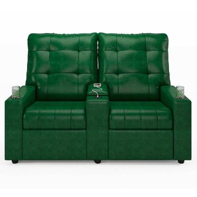 Poltrona Do Papai Reclinável Mallie 2 Lugares Baú Usb Fh9 Pu Verde Musgo - Mpozenato