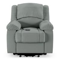 Poltrona Do Papai Reclinável Pietra Elevação Lift Elétrico Fh9 Pu Cinza Mpozenato - 3