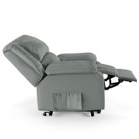 Poltrona Do Papai Reclinável Pietra Elevação Lift Elétrico Fh9 Pu Cinza Mpozenato - 5