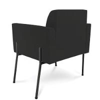 Poltrona Pé De Ferro Preto Para Sala Kit 2 Marisa Veludo D03 - D'rossi Cor Preto - 2