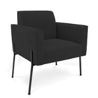 Poltrona Pé De Ferro Preto Para Sala Kit 2 Marisa Veludo D03 - D'rossi Cor Preto - 3