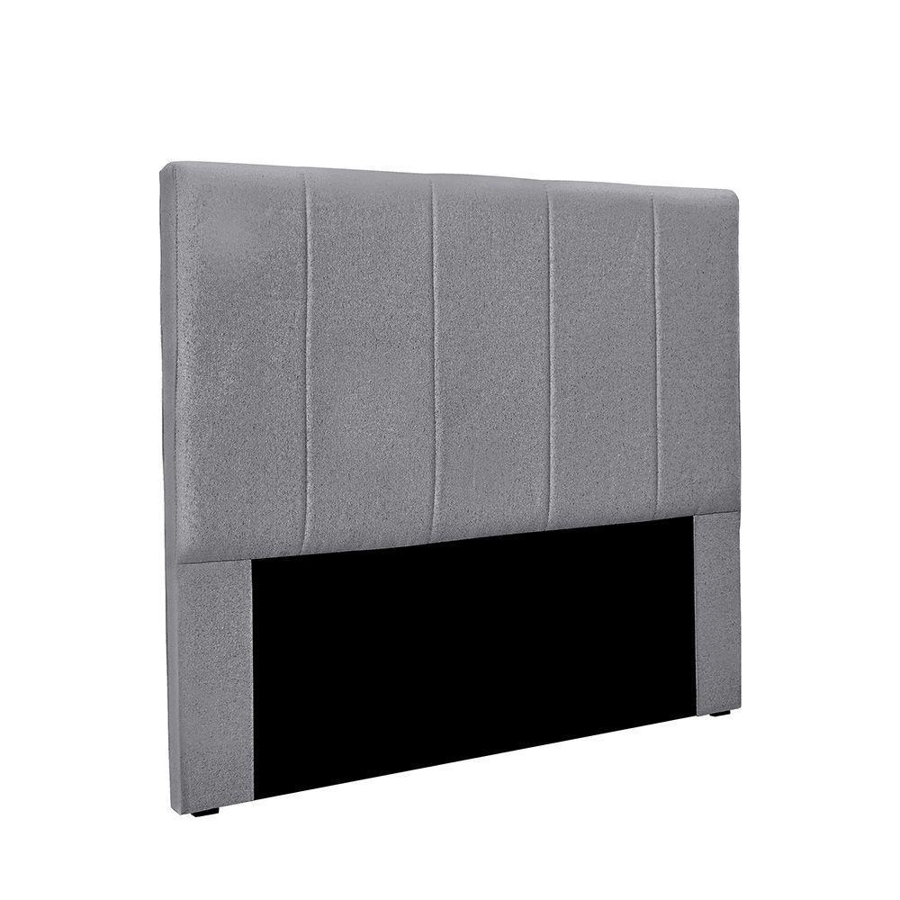 Cabeceira Cama Box Solteiro 90 Cm Arizona Linho Cinza S04 - D'rossi - 1