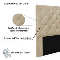 Cabeceira Cama Box Casal 140 Cm Tania Linho S04 - D'rossi Cor Dourado - 3
