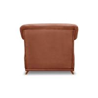 Poltrona Sala De Estar Pé De Madeira Julieta Veludo Cobre S04 - D'rossi - 2