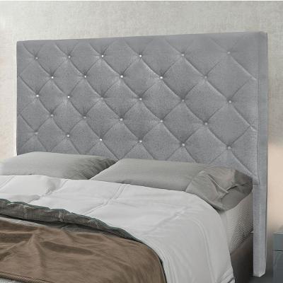 Cabeceira Cama Box Solteiro 90 Cm Tania Linho S04 - D'rossi Cor Cinza